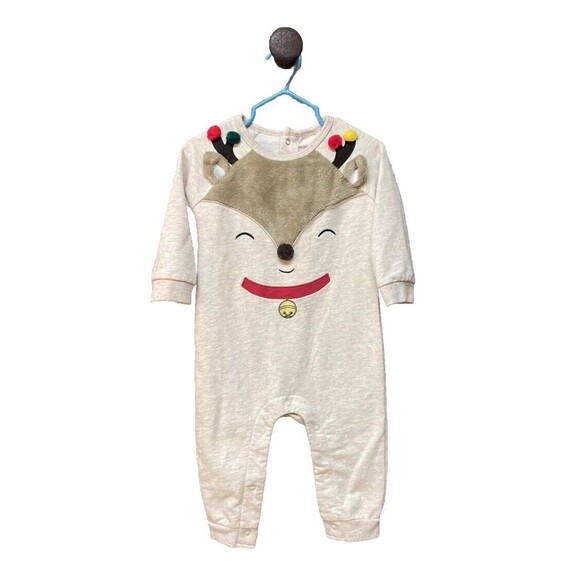 Holiday Time Christmas Reindeer One-Piece 12‎ Month - Picture 1 of 2